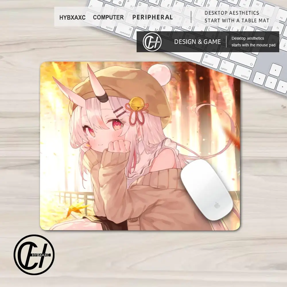 أنيمي الظاهري فتاة YouTuber Nakiri Ayame ماوس الوسادة 50X50 مربع الكمبيوتر مكتب ألعاب الجدول حصيرة صغيرة المطاط المضادة للانزلاق ماوس