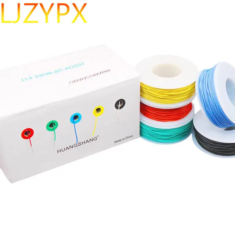 250m/Box 30awg Soft Silicone OK Wire Circuit Board PCB Flying Jumper weld Tinned Copper Wrapping Heating Hook Up Electric Cables