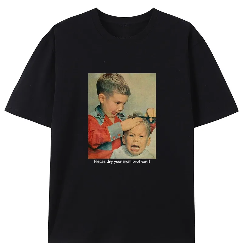 

Don't Mess With My Haircut Funny Meme Print Unisex Niche Round Neck Tee Outdoor Casual Comfy Summer Tee Street Fashion