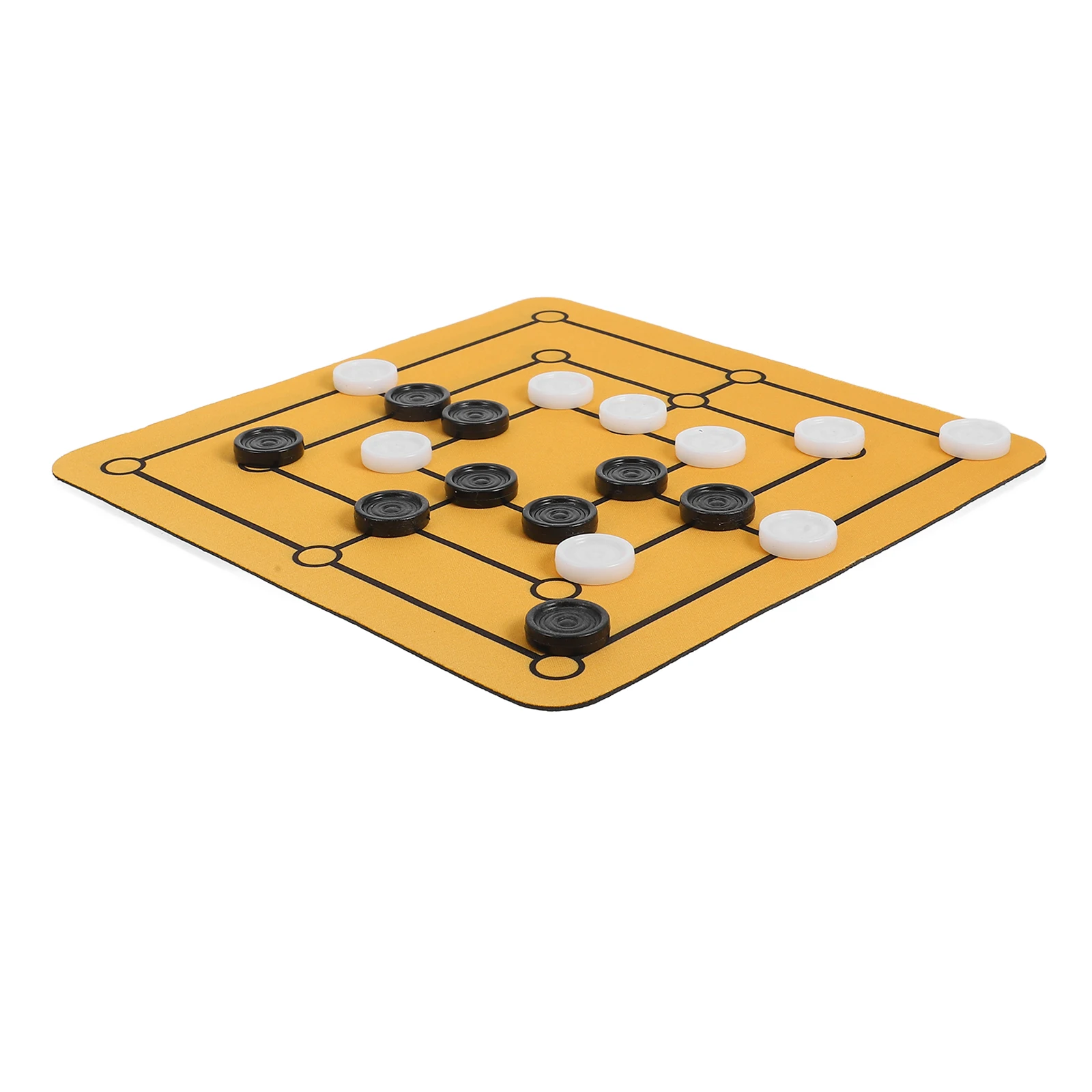 

1 set Family Morris Board Holiday Festival Party Fun Desktop Strategy Rubber Chessboard Mouse Pad Portable Household Tabletop
