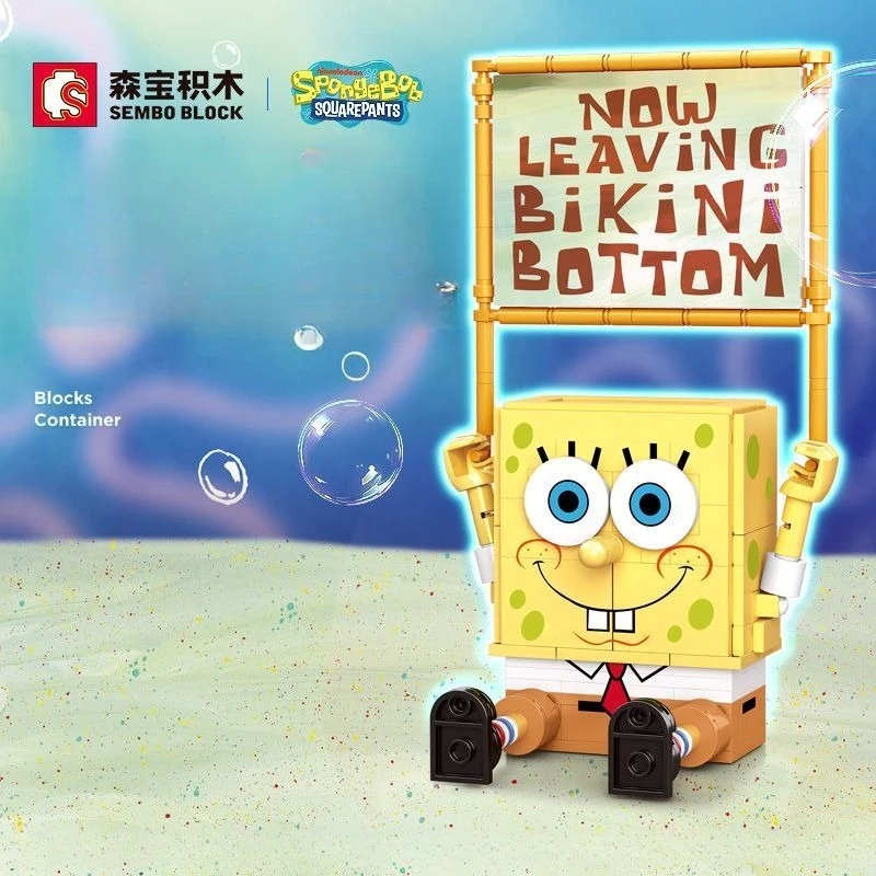 

SEMBO BLOCK SpongeBob SquarePants Models Building Blocks Squidward and Series Patrick MOC Bricks Toys For Kids Birthday Gifts