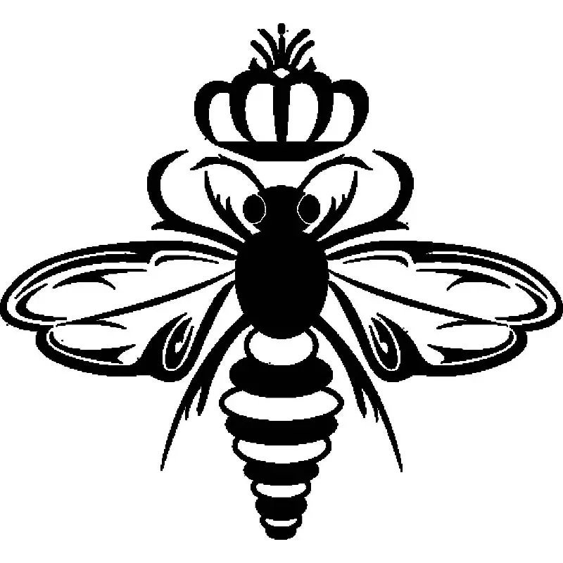 Car Stickers Creative Queen Bee Vinyl Decals Car Motorcycle Bumper Body Rear Window Decorative Decals,Customizable Size