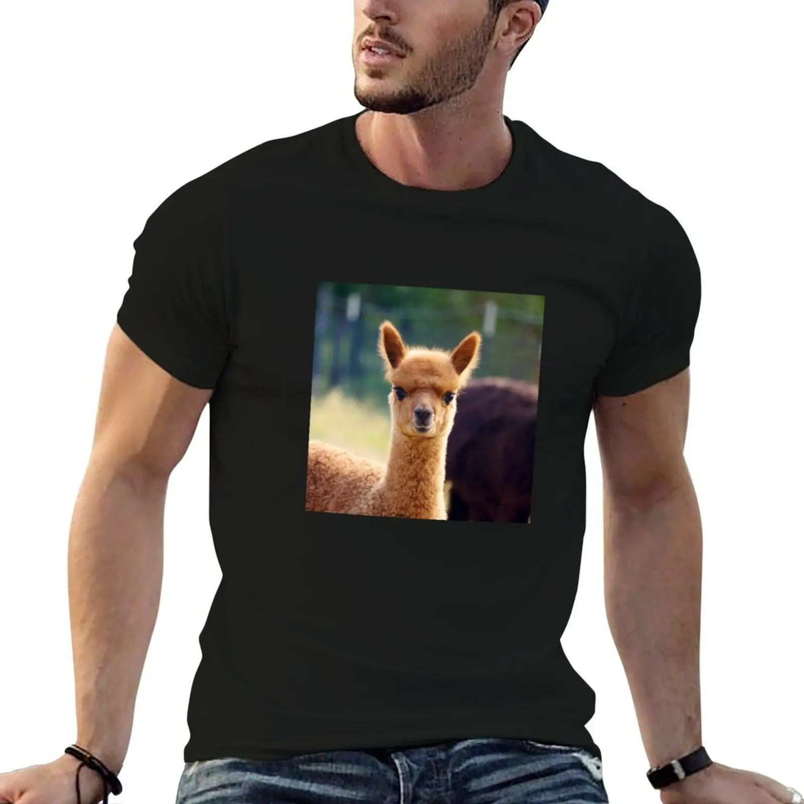

Cute Baby Alpaca T-Shirt t shirt men 100% cotton luxury brand funny t shirts dark humor T-Shirt