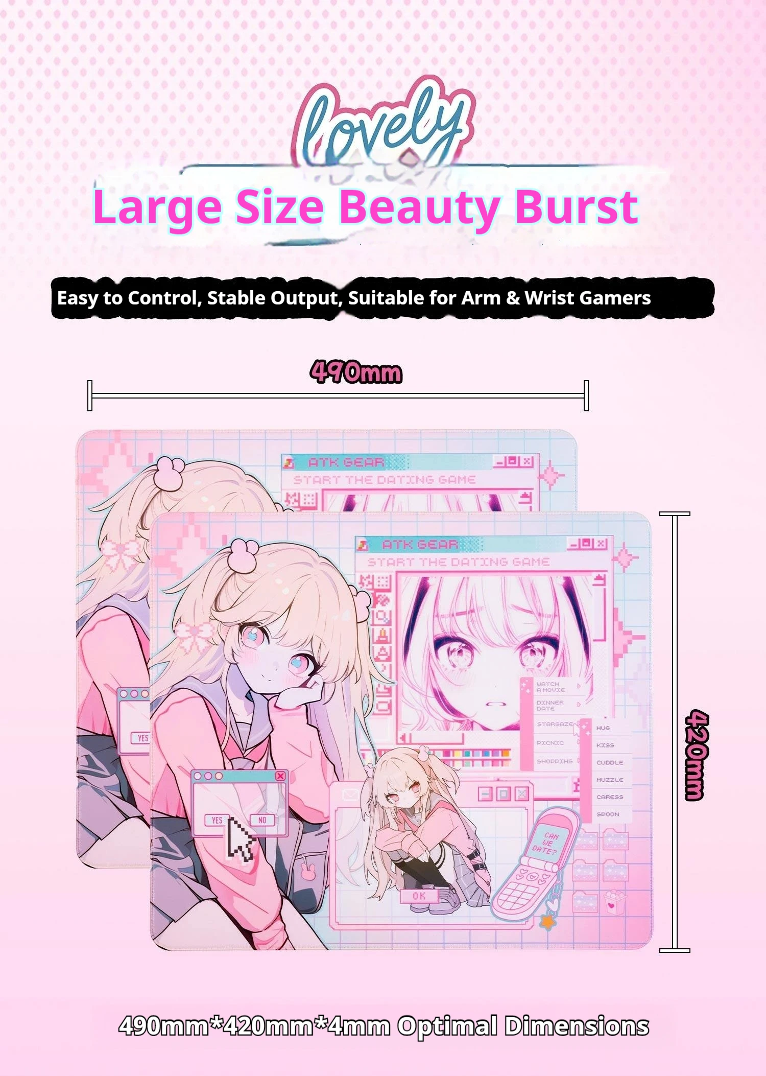 ATK GEAR ATK ナナ アニメ ラージゲーミングマウ - Esports Gaming Gear のレビューと価格