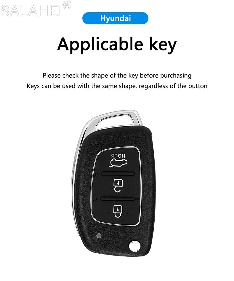 Car Remote Key Case Cover Shell Fob For Hyundai Solaris Creta IX25 Kona Tucson Sonata FE I40 Elantra IX35 I20 IX45 HB20 Accent