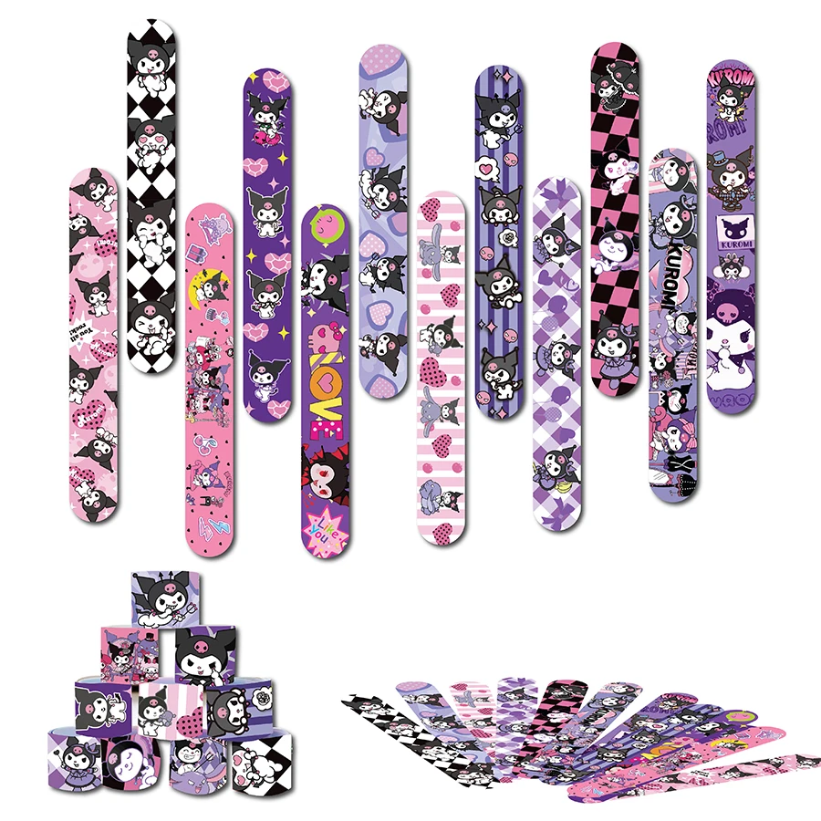 Kawaii سانريو موضوع حفلة لصالح كورومي صفعة سوار هدايا حفلة عيد الميلاد المفاجئة أساور للأطفال عيد الميلاد لوازم الديكور