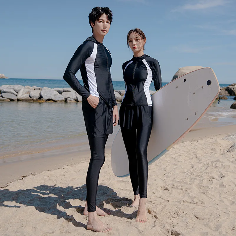 

2023 Wisuwore New South Korea New Couple Diving Suit Split Long-sleeved Swimsuit Sports Conservative Surfing Jellyfish Swimwear