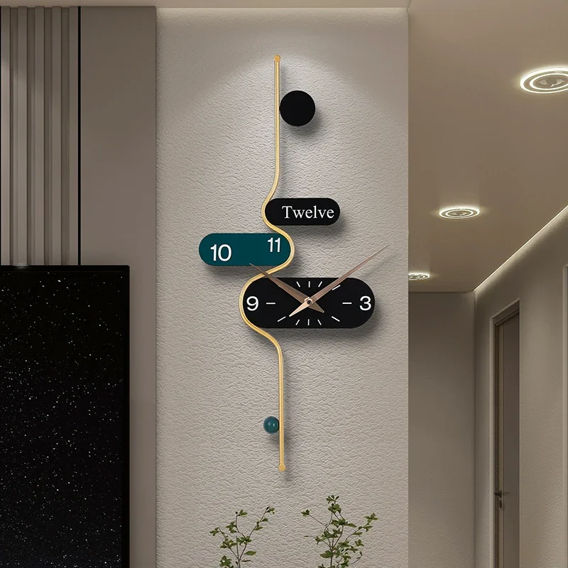 Silent Modern Wall Clocks Elegant Metal Aesthetic Minimalist Clock Nordic Clocks Wall Quartz Unique Watches Home Decoration