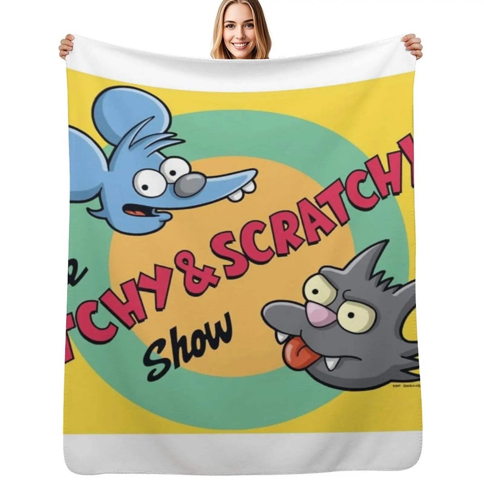 

The Ithcy & scratchy show Throw Blanket heavy to sleep Plaid for sofa Single Blankets