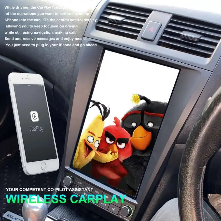 Tesla Screen Wireless CarPlay Car Multimedia Video Player GPS For Honda Accord 7 2003-2008 2din Radio Navigation Stereo