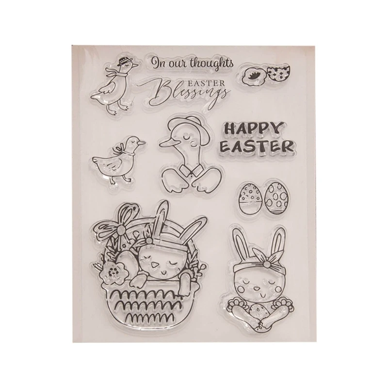 Easter Rabbit Clear Silicone Seal Stamps for Scrapbooking DIY Album Photo Decors Dropship