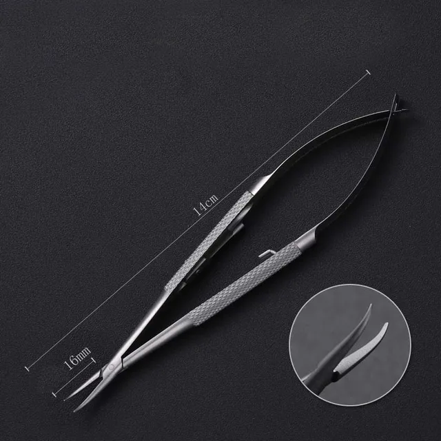 Micro-typ blokady uchwyt igieł 12 cm14cm16cm1 8cm piórkowy uchwyt igieł samoblokujący instrumenty chirurgiczne