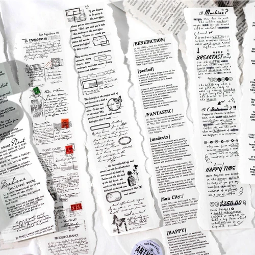 앤서니 시리즈 영어 텍스트 토픽 테마 스티커, 스크랩북 자료, 일기 앨범, 정크 저널 용품, 1 롤, 50mm * 2m 