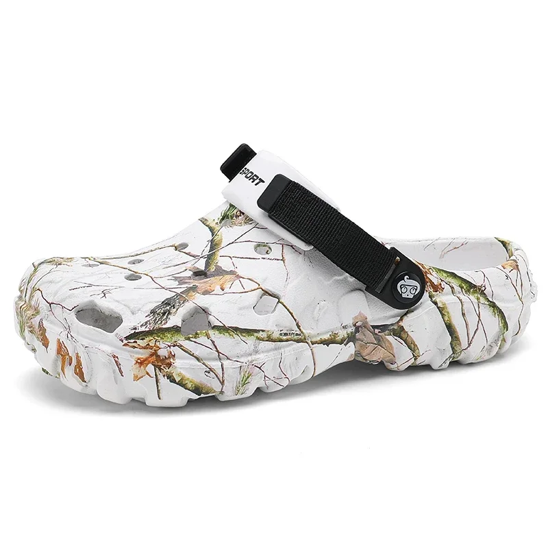 

Men's Fashion Platform Sandals Summer 2025 Soft Eva Clogs Garden Shoes Non-slip Beach Casual Sandals Printed Slippers