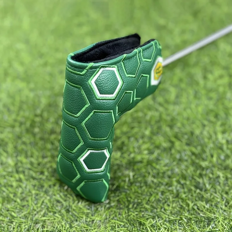قطعة واحدة من الغطاء الواقي لقضيب دفع الجولف الأخضر مصنوع من مادة البولي يوريثان، تصميم بنمط سداسي، غطاء حماية أنيق للنادي، غطاء رأس #1
