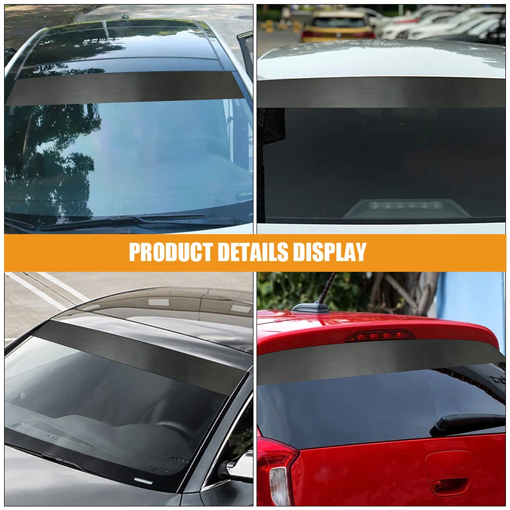 3Pcs Racing Stripe Sticker Car Windshield Decal Decorative Sunshade Waterproof Fade Resistant Easy Install Front Window Banner