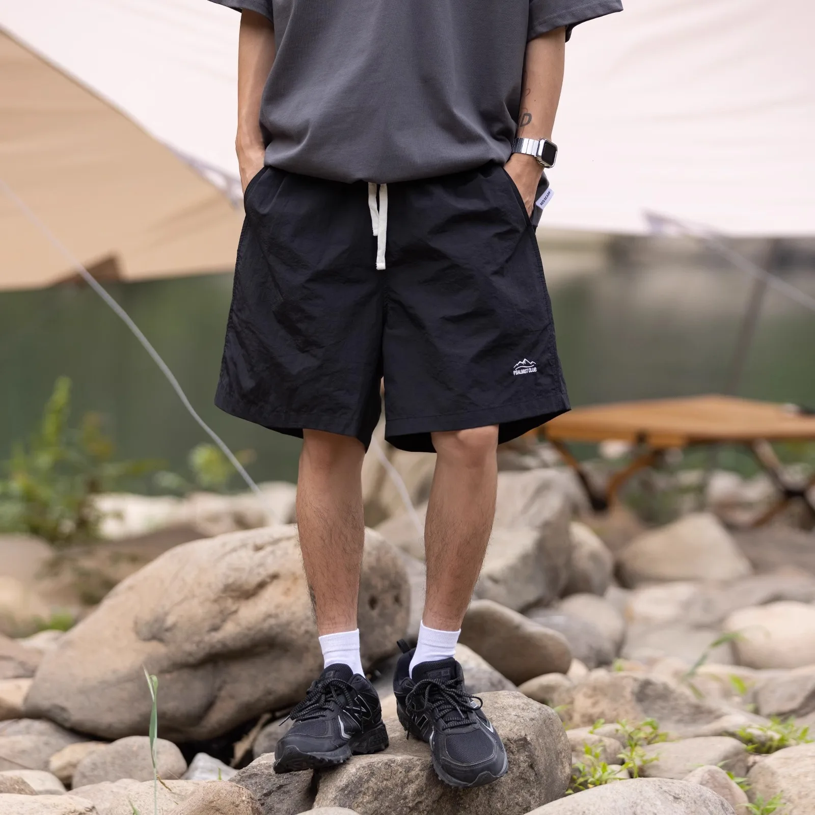 

Summer Outdoor Men's Color Five-Point orts Qui Dry Casual Versatile Beach orts Faionable Youth Active Wear