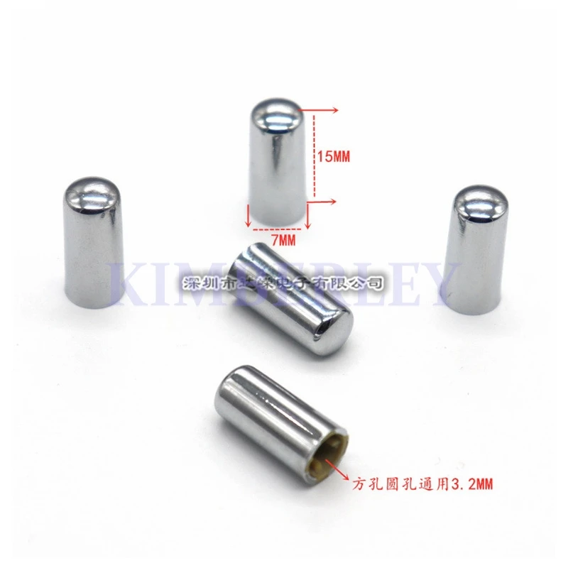 

20 шт. колпачки для кнопок 7 x 15 мм, колпачки для сенсорных переключателей, колпачки для кнопок включения/выключения, серебристые колпачки для кнопок, квадратные и круглые отверстия