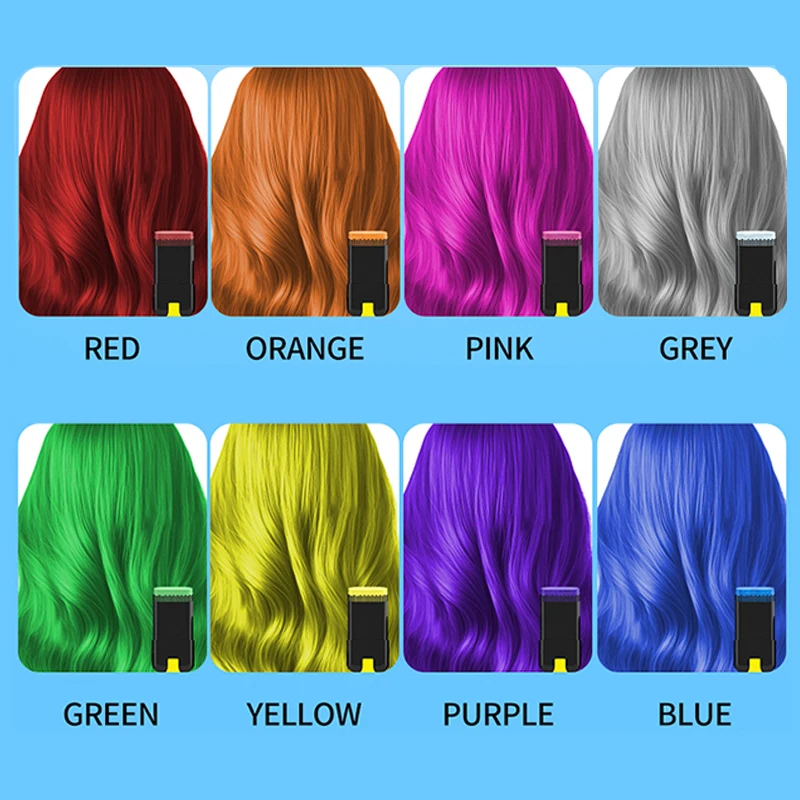Vara de cor de cabelo rápida temporária tintura de cabelo giz à prova dwaterproof água cabelo retoque vara diy caneta de coloração de cabelo acessórios de maquiagem de cabelo