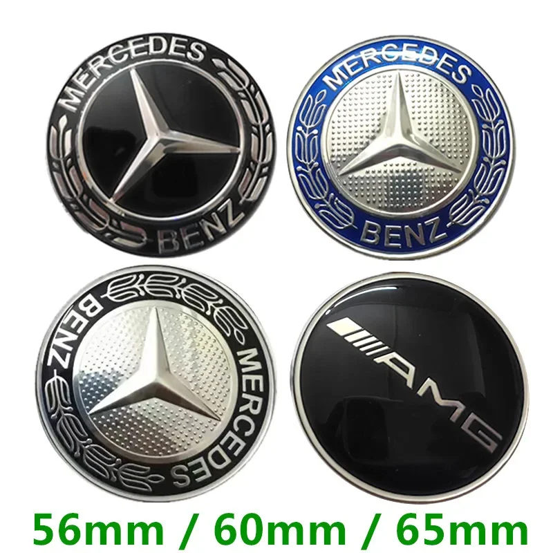 4pcs 56mm 60mm 65mm Wheel Center Logo Sticker Car Hub Caps Rims Dust-Proof Cover Emblem Badge Decal For W213 W210 W164 W202 W220