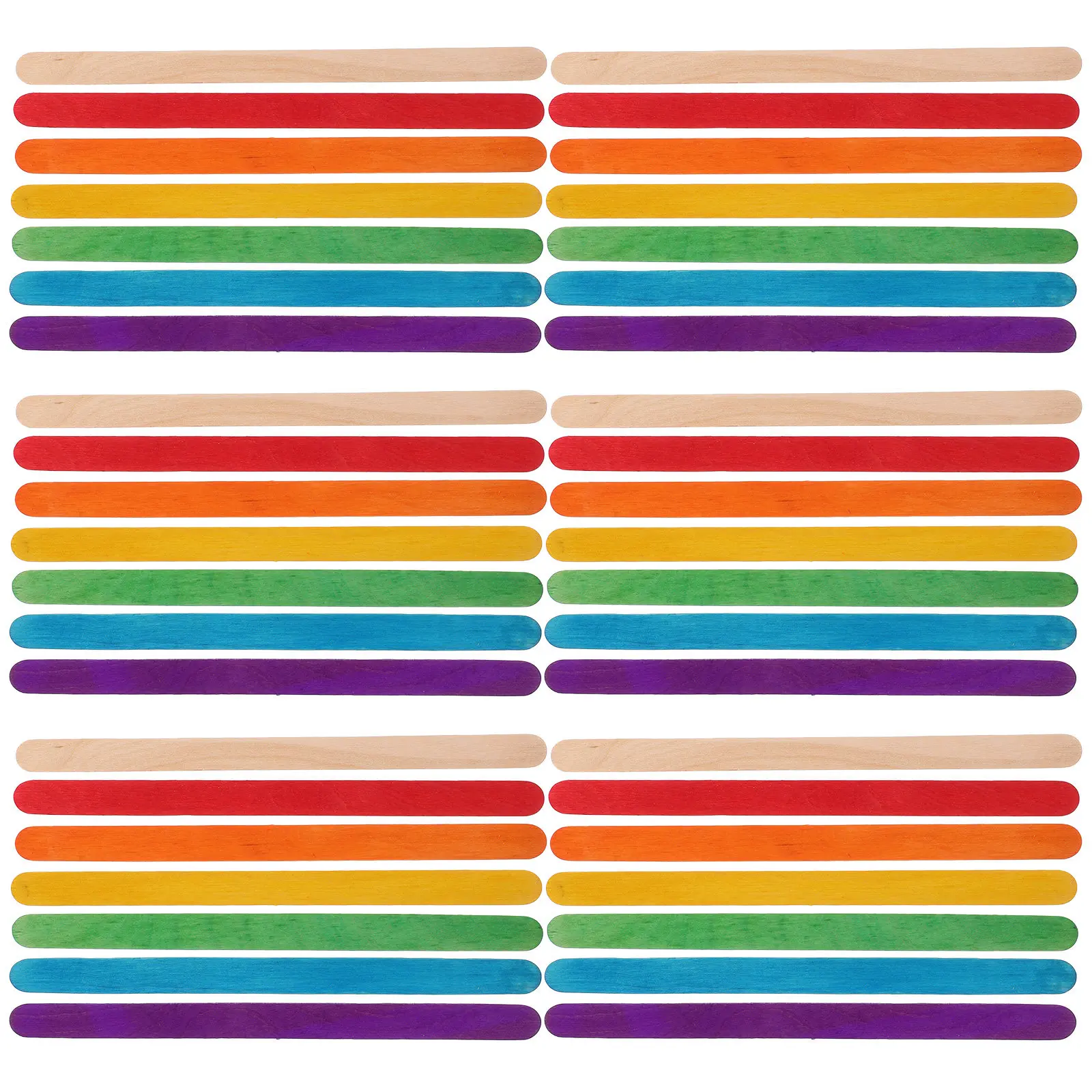 Art Craft Jumbo - 200Pcs Assorted Color Wooden Ice Cream