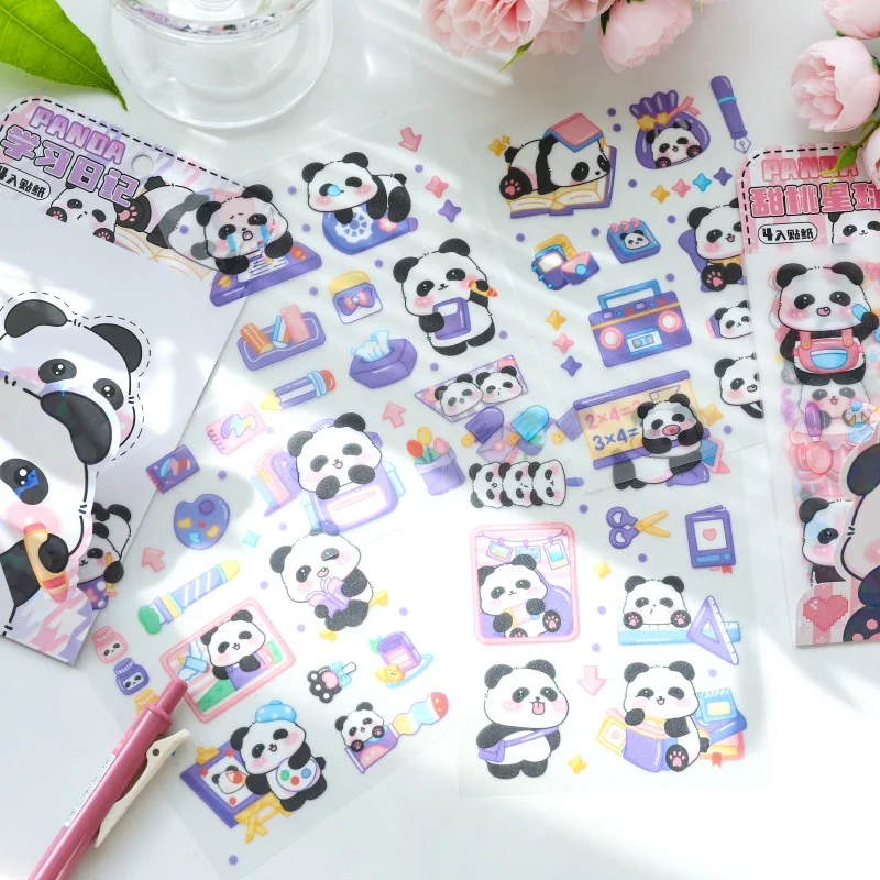 40pack/lot Kawaii Panda Stickers Cute Scrapbooking DIY Diary Decorative Stationery Sticker Album Stick Label