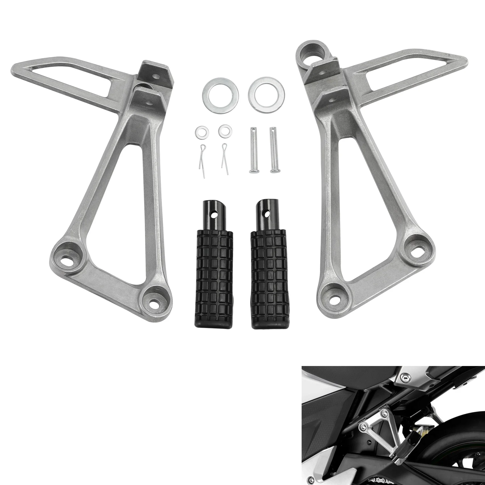 

Rear Passenger Footpegs Pegs Bracket Set For Honda CB500X CB400X 2017-2018 Motorcycle Accessories