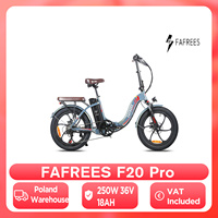 Fafrees F20 Pro Folding Electric Bicycle 250W 36V 18Ah Lithium Battery 20 inch MTB Mountain Bike Outdoor Fat Ebike for Adult