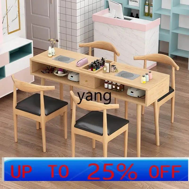 LMM per persona singola Internet Celebrity in stile giapponese con aspirapolvere incorporato Set tavolo e sedie per unghie semplice di fascia alta