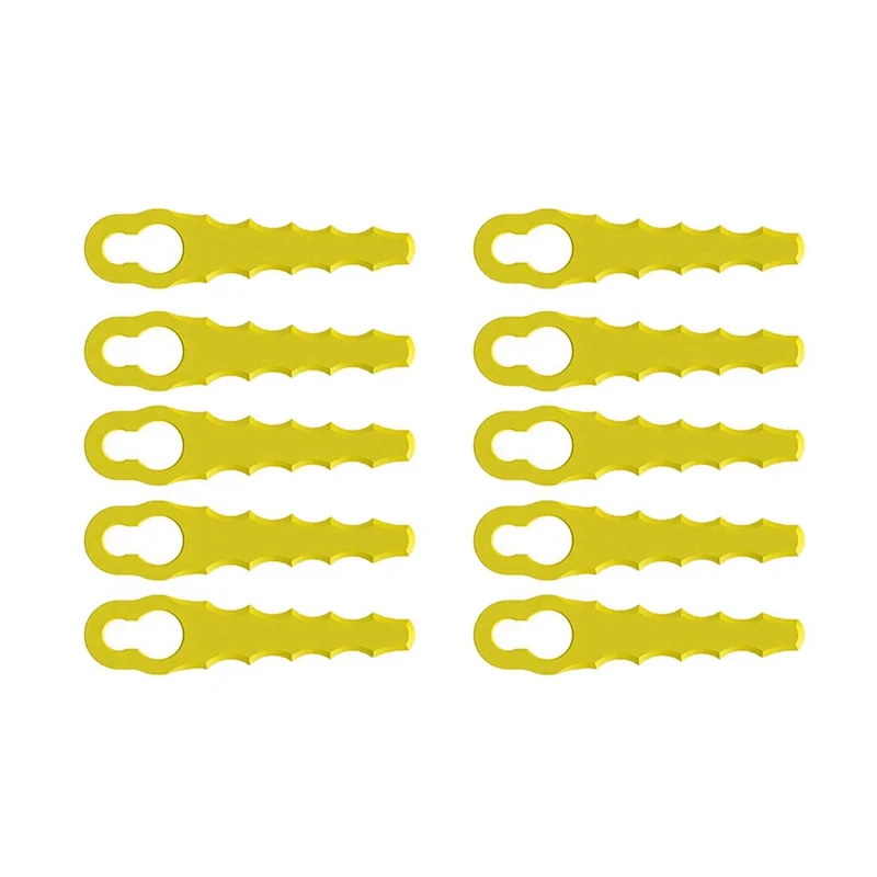 A88M 10Pcs Plastic Blades for Serrated Double Blade Heads - Suitable for Rac155 and Rac157-Rac158 Edge Trimmers and Blade