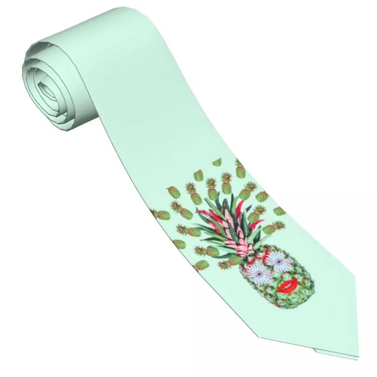 Green Pineapple Tie Funny Cartoon Business Neck Ties Adult Novelty Casual Necktie Accessories Quality Printed Collar Tie