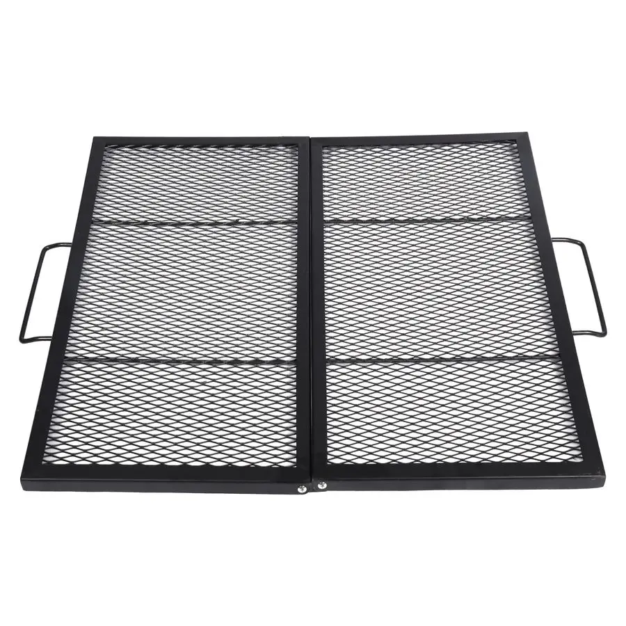 

Квадратные решетки для гриля и костра, складная уличная решетка для барбекю с ручками, портативное походное снаряжение для приготовления пищи на природе