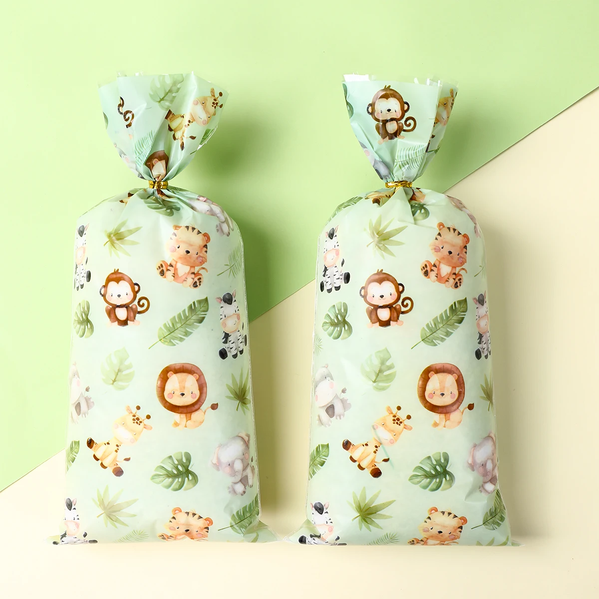 Jungle Animals Candy Bag Jungle Safari 1st Birthday Party Decorations Kids Gift Bag Forest Theme Wild One Baby Shower Supplies