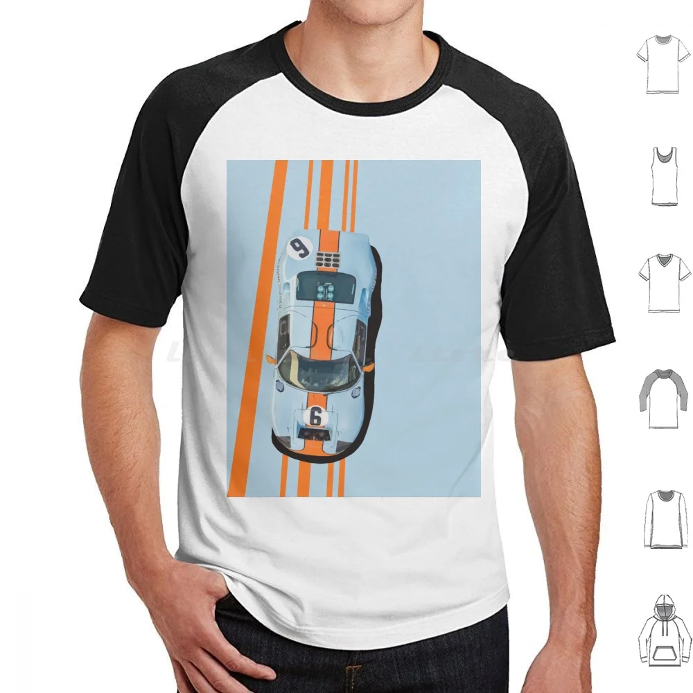 Gt40 Mk2 1969 T Shirt Men Women Kids 6xl Gt40 Gt40 Shelby American Racing V Car Art Classic Race Livery Classic Car Art Blue