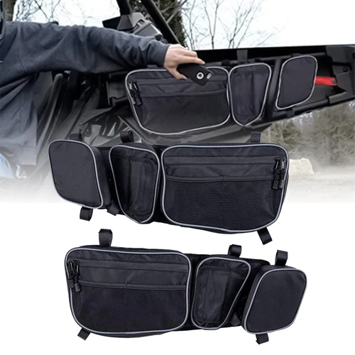 UTV X3 Maverick bolsa de puerta de almacenamiento lateral bolsas de puerta superior delantera rodillera organizador de coche apto para Can Am Maverick X3 XDS Turbo R