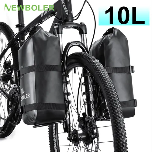 NEWBOLER-bolsa portátil impermeable para horquilla de bicicleta, bolsa portátil para bicicleta de 10L, bolsa para patinete eléctrico, bolsa frontal para bicicleta, 2024