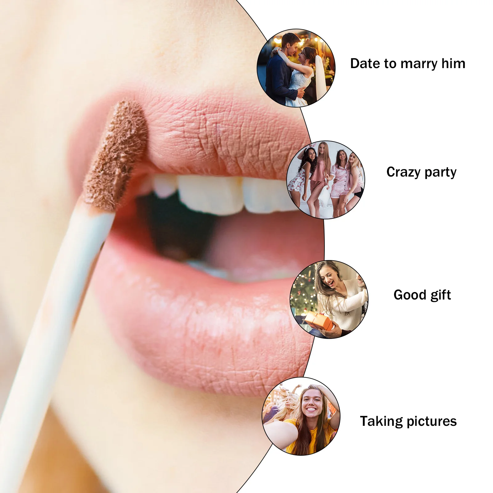 

4Pcs Lip Gloss Empty Tubes 8ml Practical Portable Travel Small Lip Gloss Bottles DIY Lipstick Containers Organizer