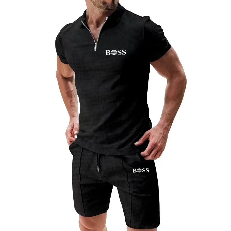 

Summer short-sleeved men's T-shirt, loose fit, full design, uniform color, with side pockets, exquisite workmanship. Essential m