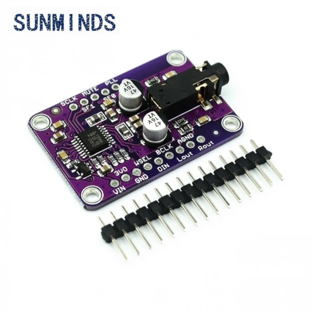 1pcs UDA1334A DAC Module CJMCU-1334 UDA1334A I2S DAC Audio Stereo Decoder Module Board For Arduino 3.3V - 5V