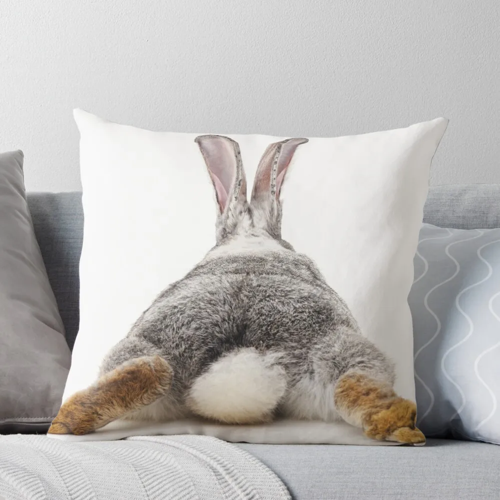 

Just relax rabbit - view from behind Throw Pillow Cushions Cover Sofa Cushions Cusions Cover