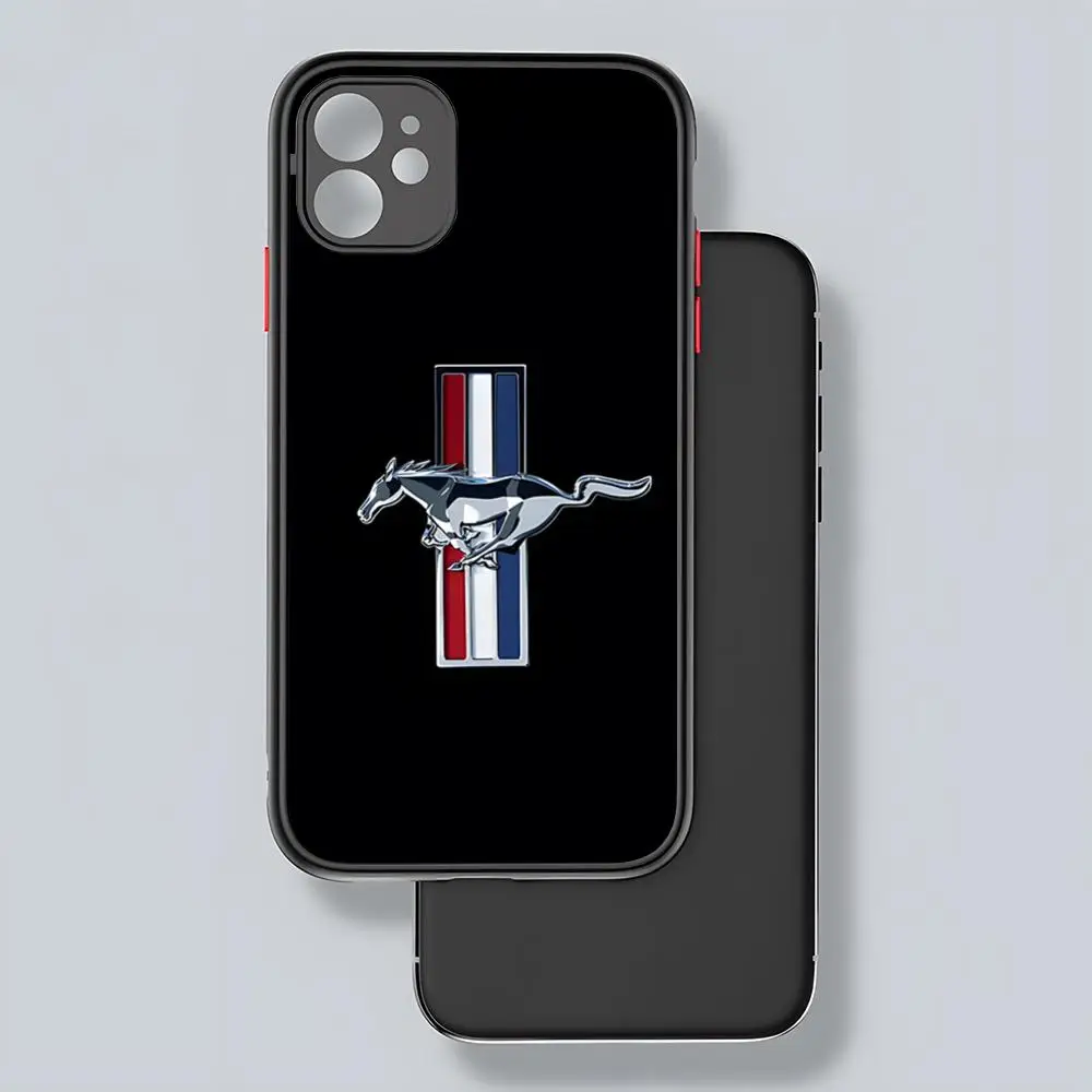 Phone Case Ford Mustang Matte Transparent Back For IPhone 16 15 14 13 12 11 Pro Max X XR XS Plus Cover