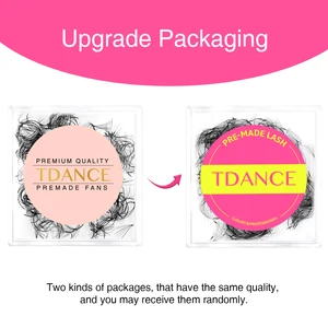 Tdance Pointhy Basis Eyelashheasen -Erweiterungen, Lastelces, vorgefertigter Mediumstiel, scharfer, dünnes Volumen -Russo, 500 Ventilatoren, 5d 6d 8d 10d 8 Hauptverkäufe Russian Volumen Fans - №5
