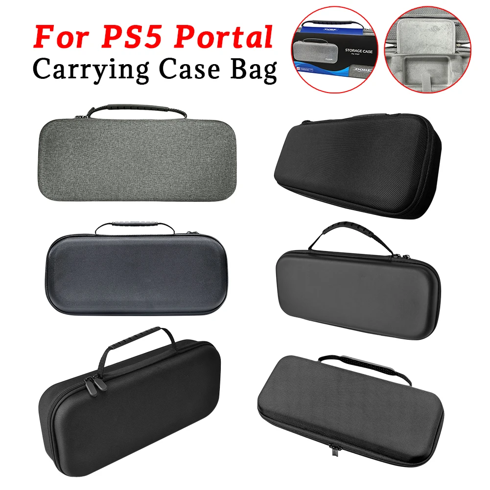

Дорожный чехол из ЭВА, ударопрочная жесткая сумка для переноски, защита от царапин, с сетчатым карманом для PS5 Portal