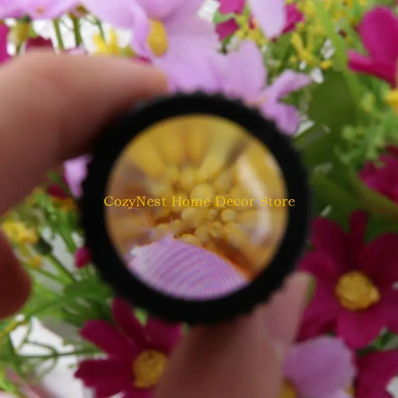 92MF Pocket Acrylic Magnifier Lens 10X Eye Magnifier Loupe Lens Jeweler Coin Stamp Monocular Glass Multipurpose