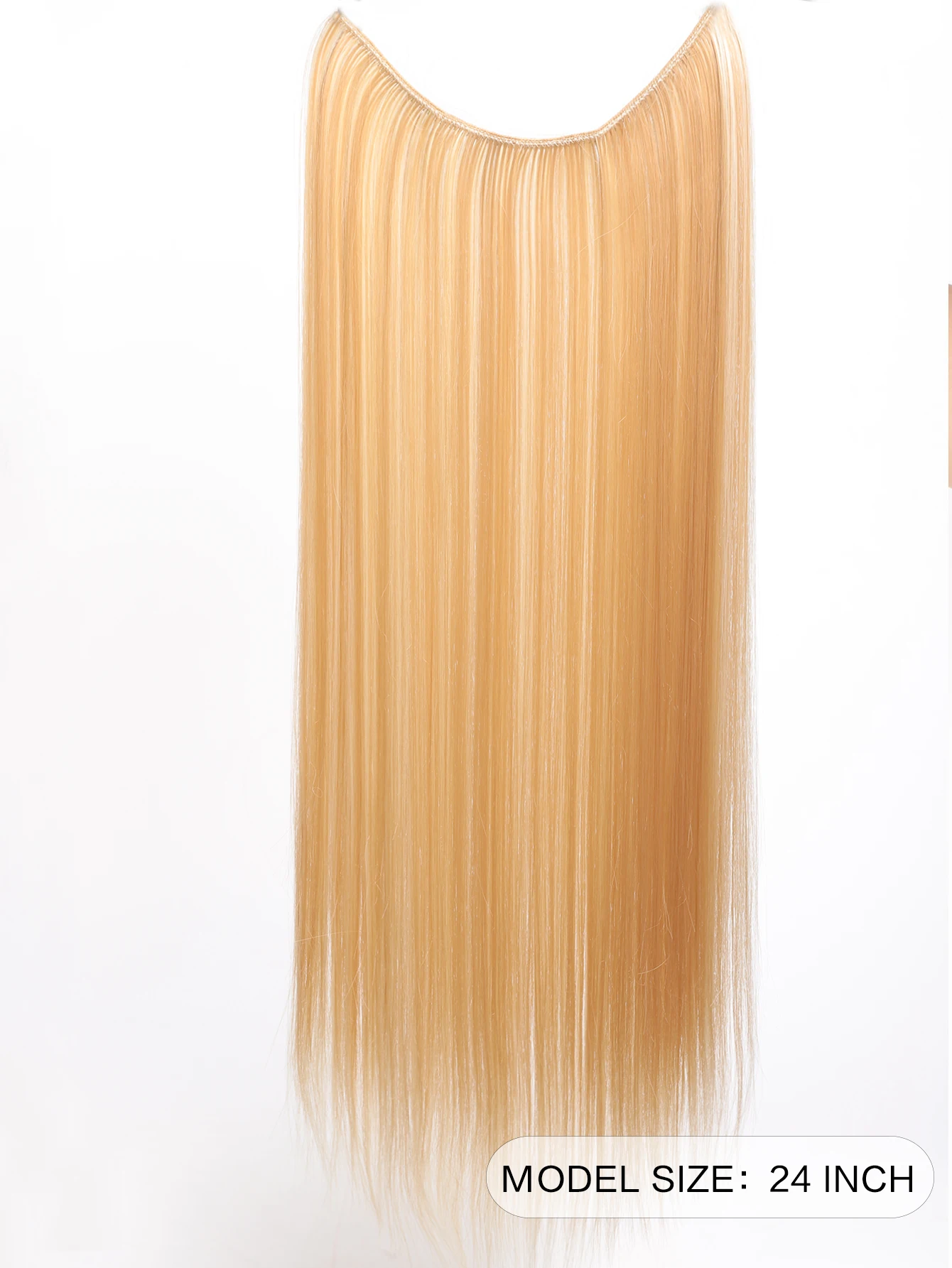 24 Cal syntetyczny niewidoczny drut nie doczepy włosów na klipsy linka wędkarska włosów przedłużanie włosów sztuczne włosy dla kobiet