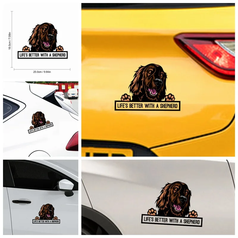 Cars Accessorie Decals Funny Dog With Name Car Decal Dogs Pet Animals Laptop Vinyl Sticker For Apple MacBook Pro/Air Decoration