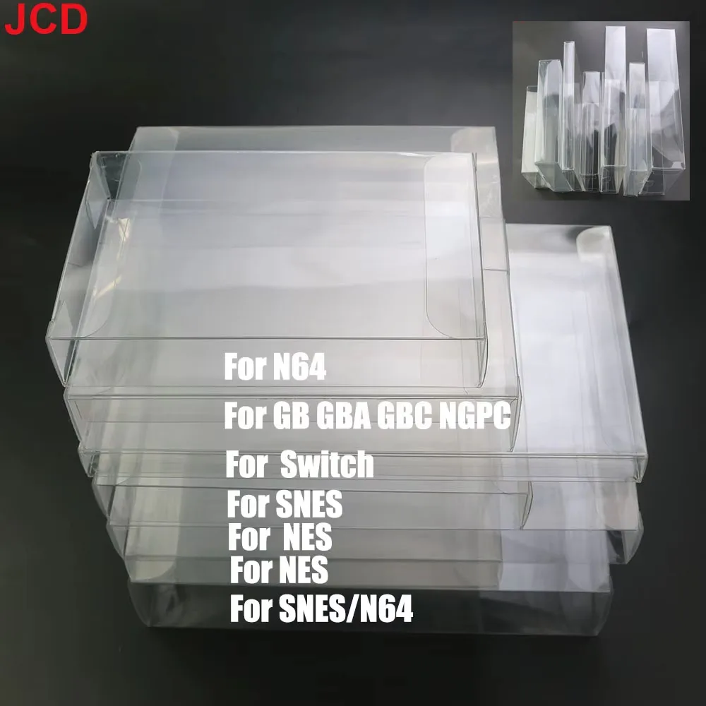 

1PCS Clear Transparent Game Cartridge Box Case CIB Games Plastic PET Protector for N64 NES SNES for GB GBA GBC NGPC Switch PS5