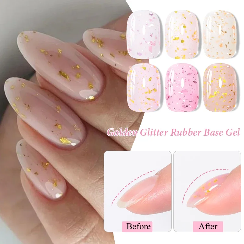 MTSSII 6/8개 고무 베이스 젤 네일 폴리쉬 세트 핑크 누드 내추럴 크리스탈 컬러 쏙 오프 UV LED 젤 네일 아트 바니쉬 매니큐어