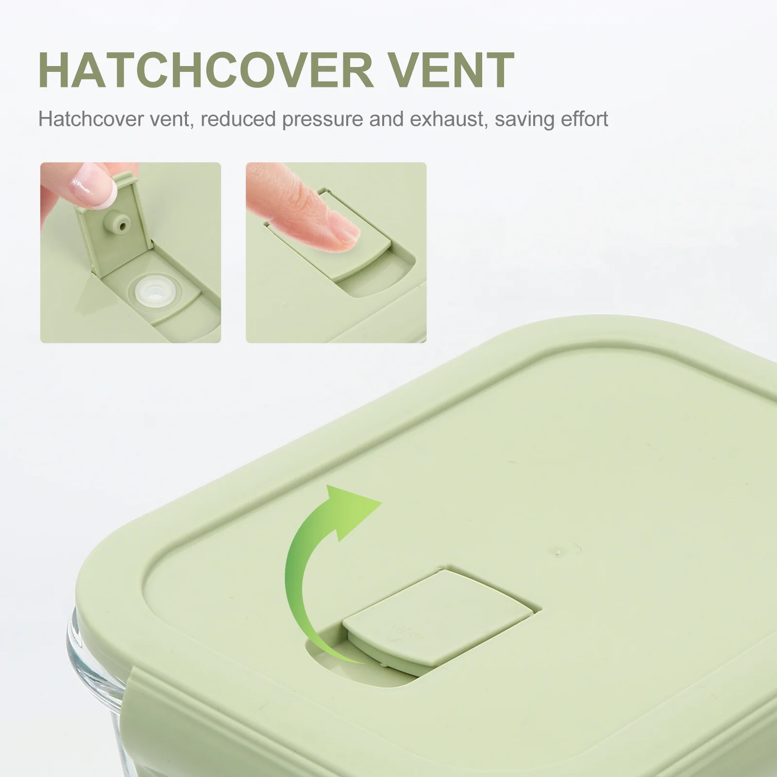 

3Pcs Glass Lunch Bento Box Crack Resistant Hidden Vent Hole Easy Non Harmful School Office Outdoor Bento Box