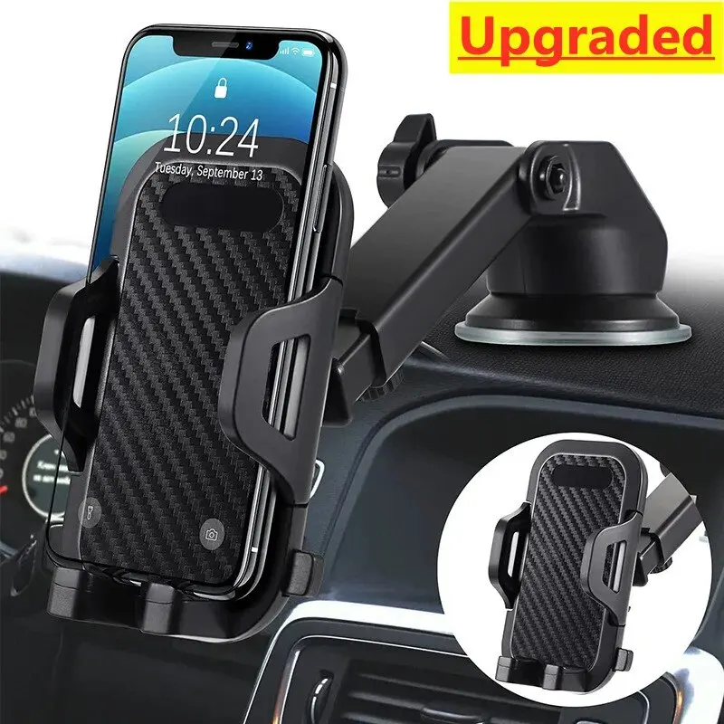 VIKEFON Sucker Car Phone Holder Mount Stand Suction Cup Smartphone Mobile Cell Support in Car Bracket For iPhone Xiaomi Samsung